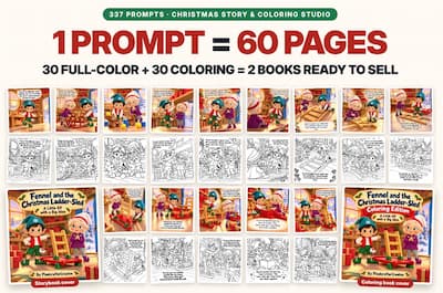 Christmas Story And Coloring Book Prompt Studio